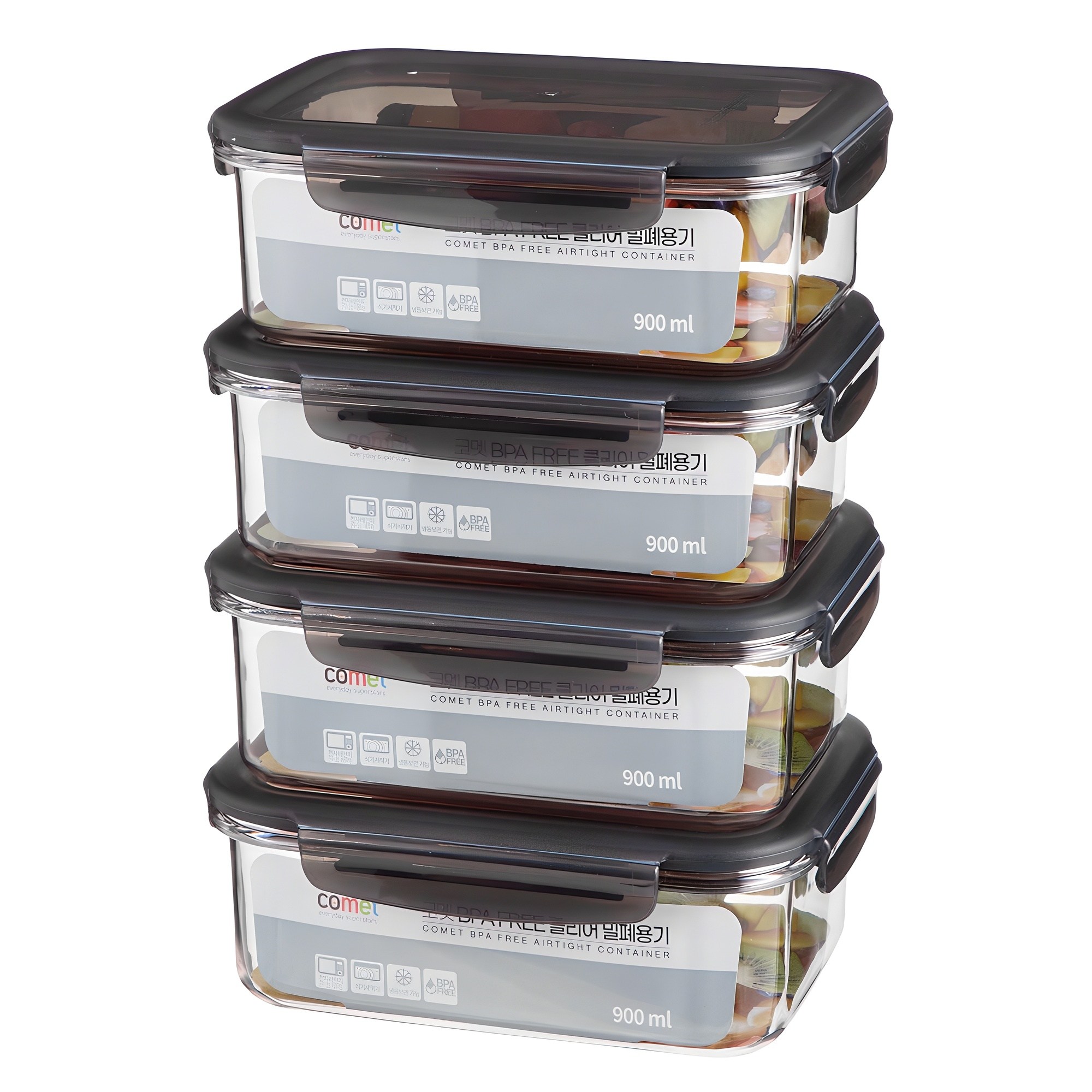코멧 국내생산 BPA FREE 클리어 밀폐용기 900ml 14,990원