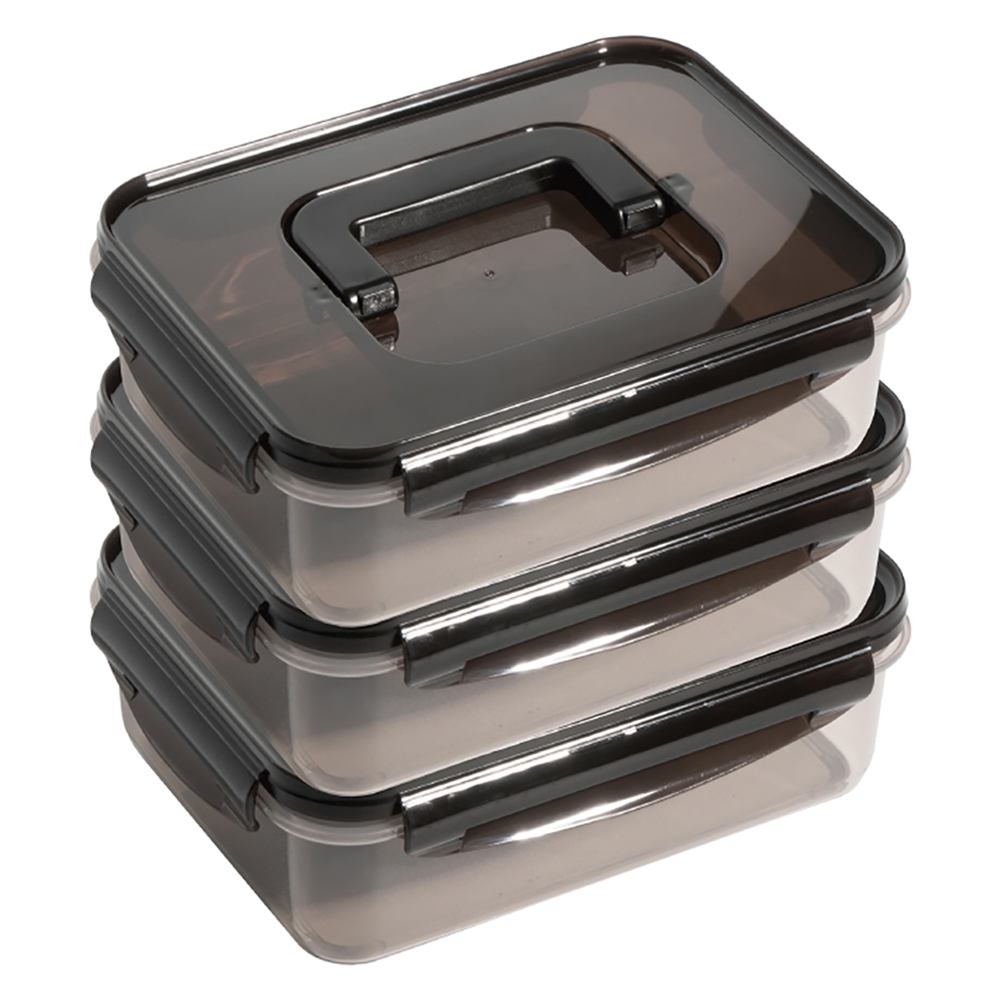 나누담 더 단단한 김치통 블랙 핸디형, 1.1L, 3개 11,400원