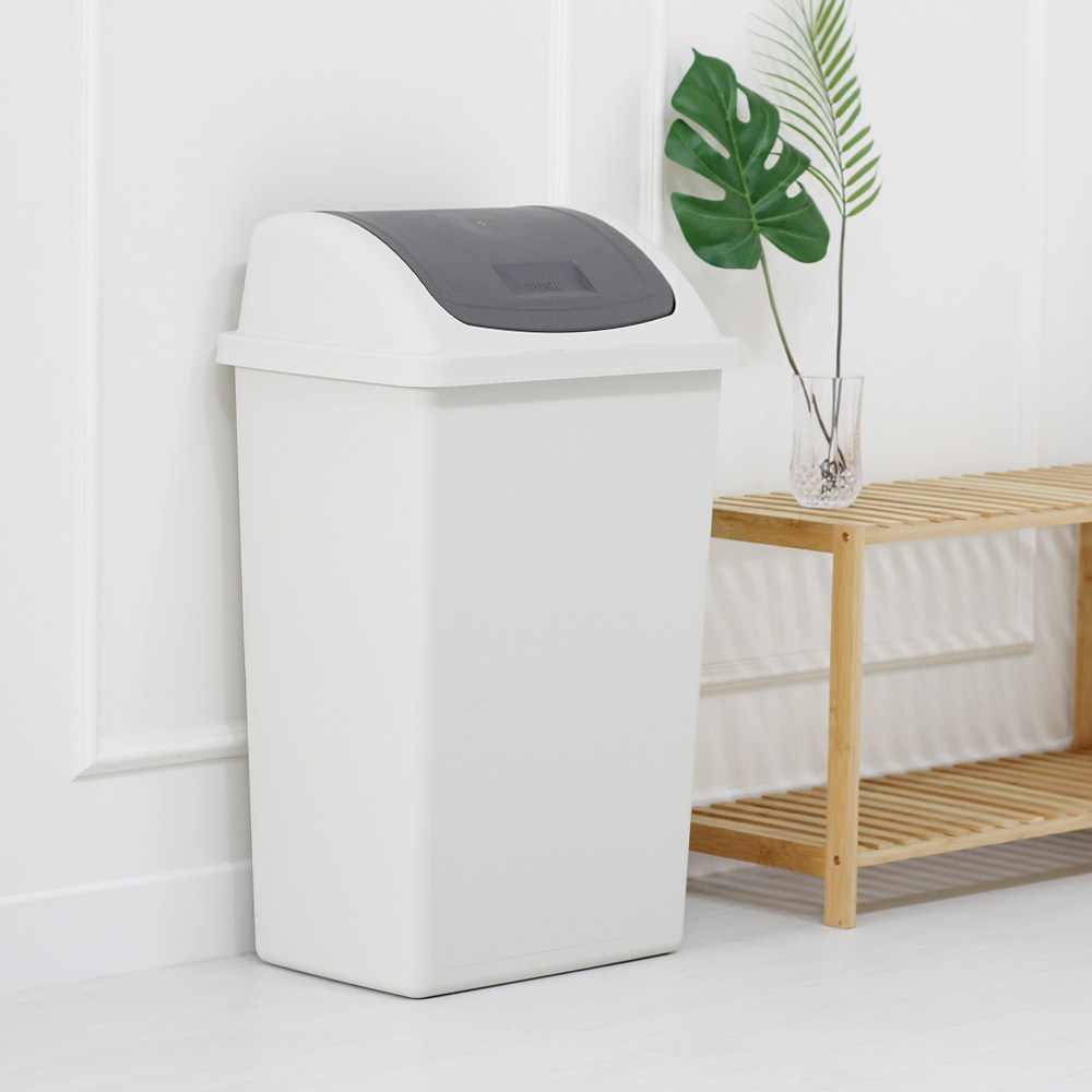 카페 화장실 휴지통 쓰레기통 사무실 학교 대용량휴지통 대형휴지통, 아이보리, 1개 29,500원