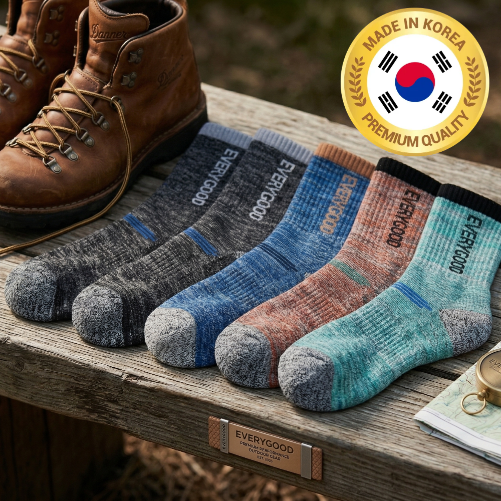 예스더선 국내제작 두꺼운 쿠션 등산 작업 보온 남성 양말 5켤레 세트, 1세트, 랜덤5개 12,000원