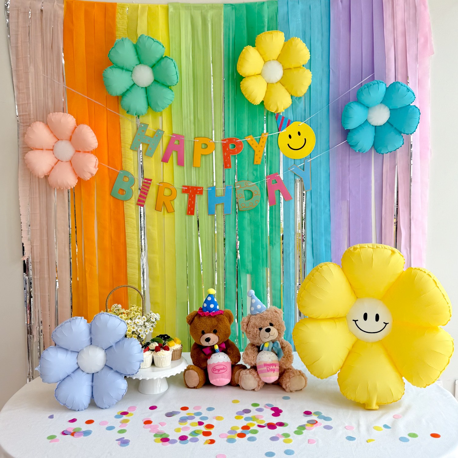 쏙쏙마켓 생일파티용품 파티스트리머 풍선 가랜드 세트, 1개, 파스텔 데이지 세트 16,900원