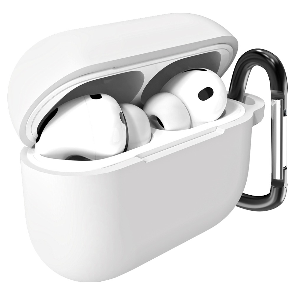 아이몰 컬러 실리콘 일체형 케이스 +카리비너 키링, 에어팟 프로 3, 화이트, 1세트 4,250원