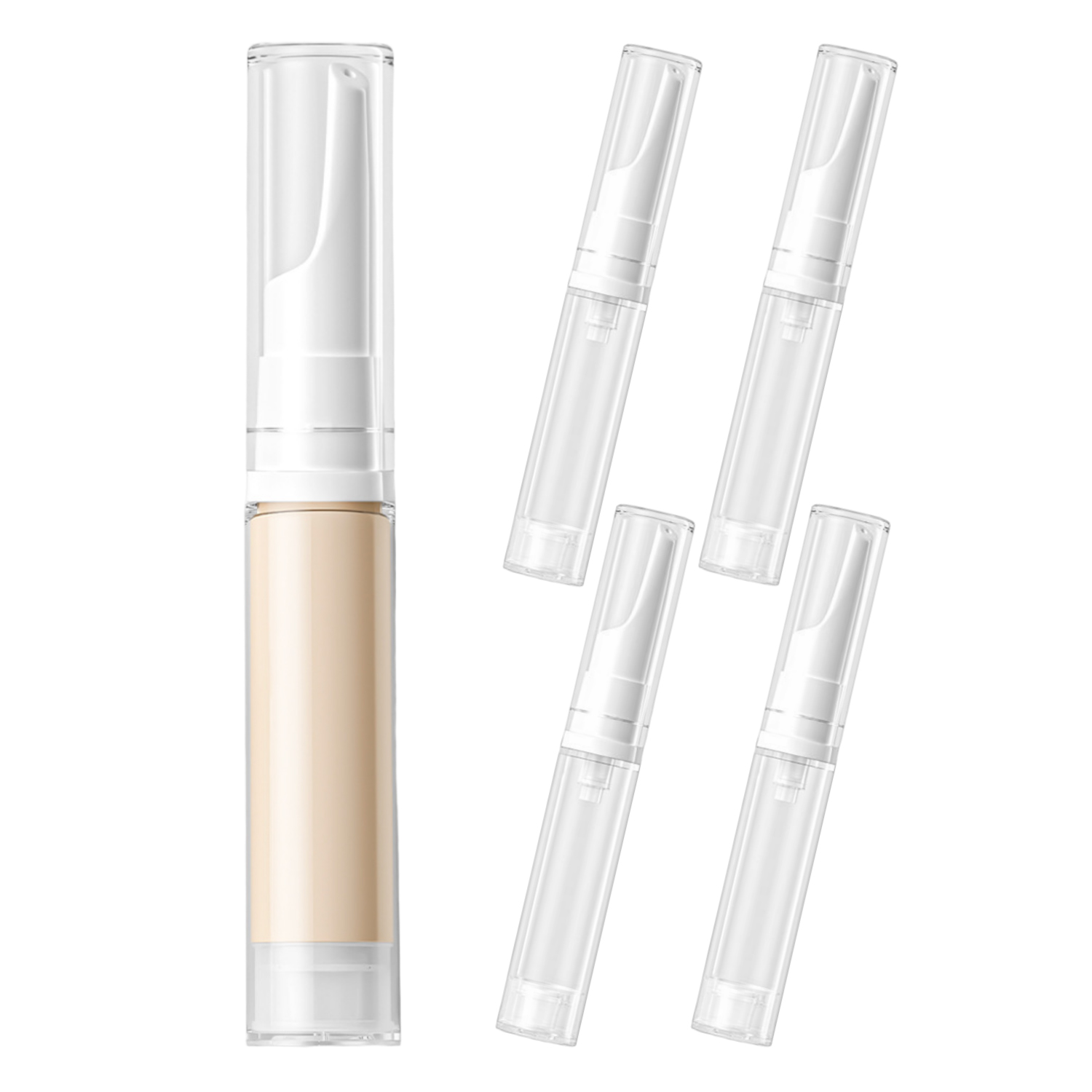 수수마마 뾰족 화장품 진공 크림 용기 10ml, 5개, 투명 5,000원