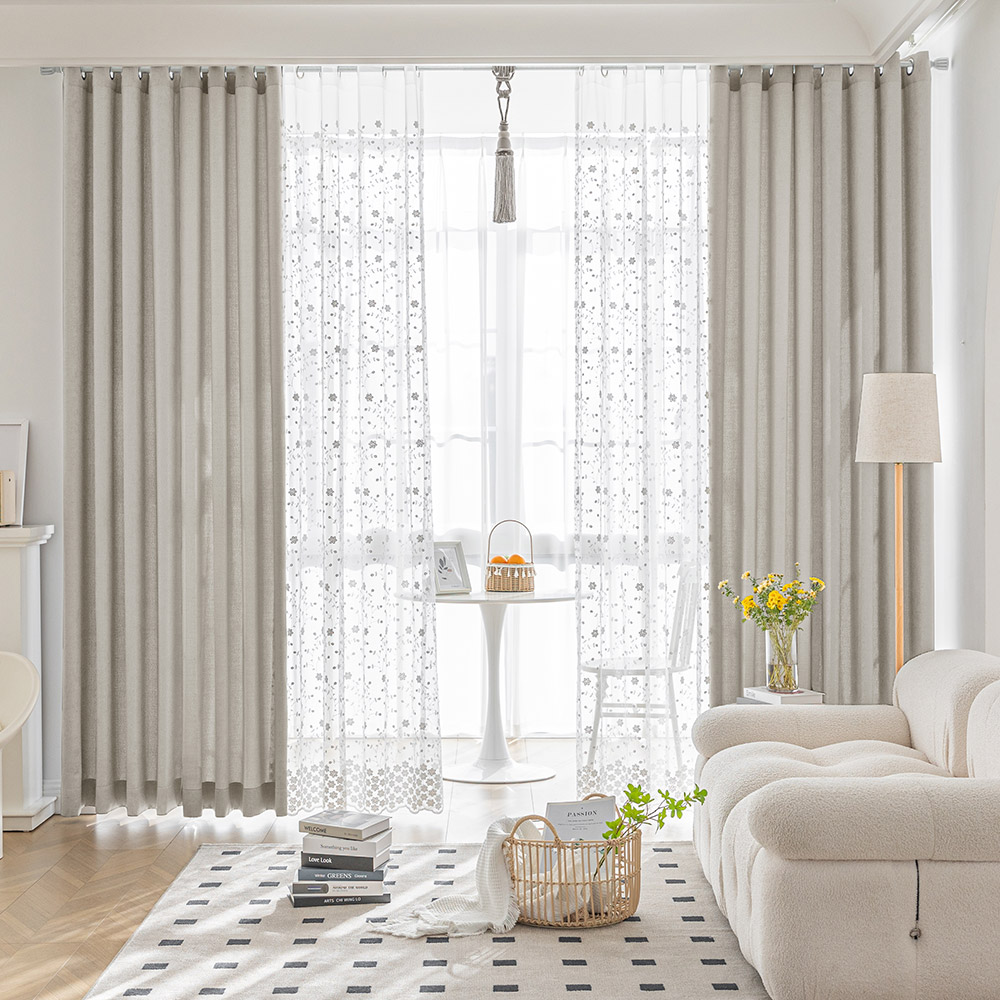 지나송 젤리아 아일렛 암막커튼 + 코디커튼 + 봉 세트 100,780원