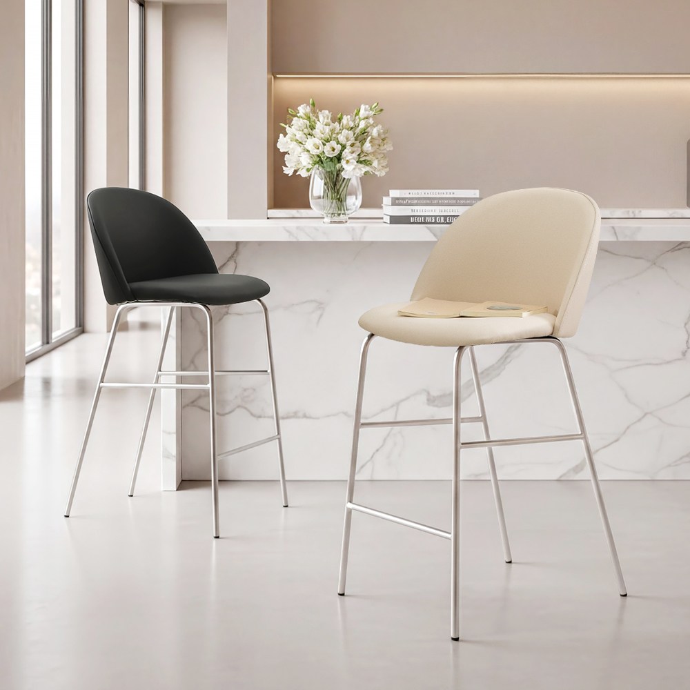 유니크 바 의자 2개 홈바 빠 발걸이 아일랜드 식탁 높은 카페 커피숍 까페 식탁 빠텐 체어, 다크그레이 123,000원