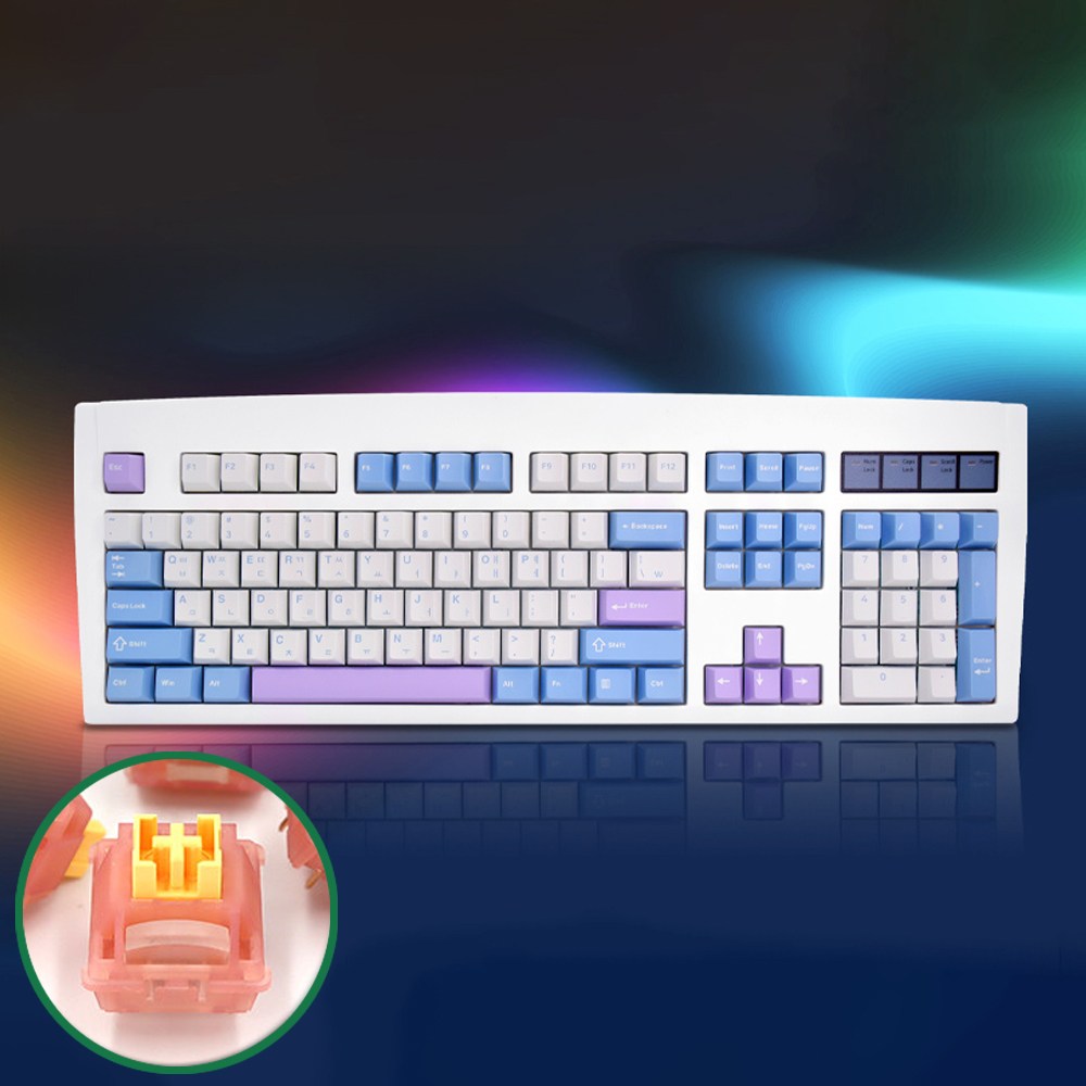 큐센 DT35 104 PBT 풀윤활 가스켓 유무선 기계식 키보드 블루 퍼플 오테뮤 저소음 피치축V3 64,900원