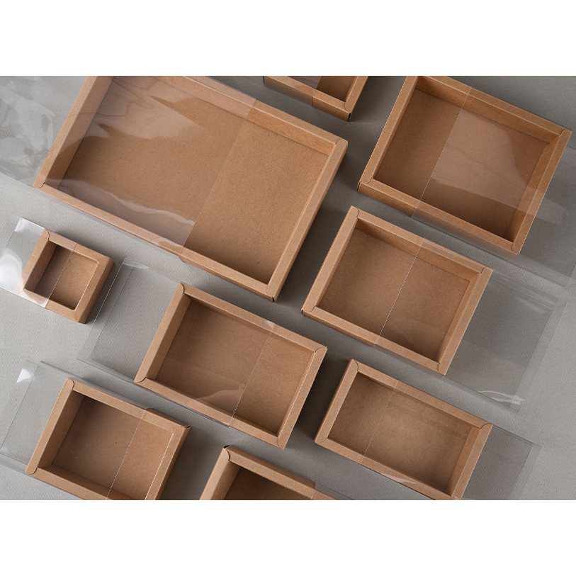 [와니유니] PVC 슬라이드상자 투명 소형 답례품포장 종이 기프트 쿠키 슬리브박스 3가지색상 1사이즈, 1개, 크라프트 1,270원