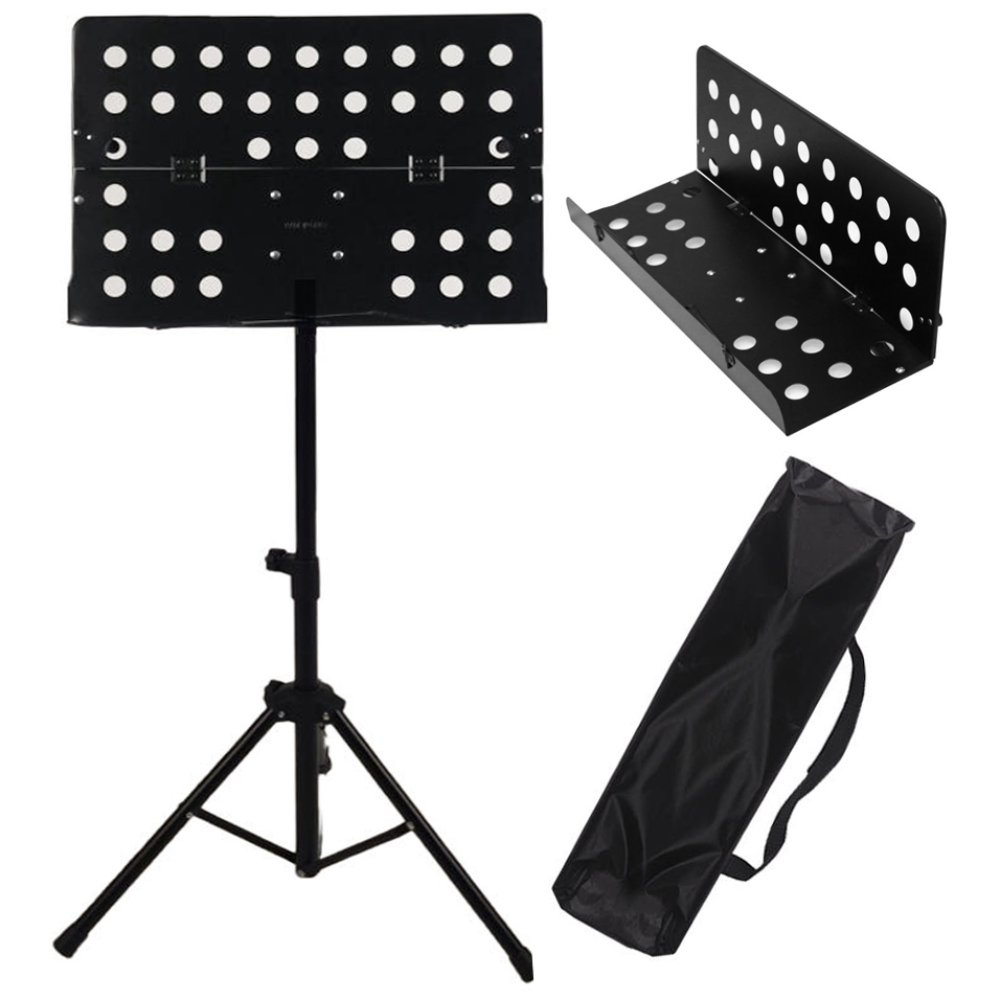 지아이엘 반으로 접히는 보면대+가방 세트 전문가용 휴대용 특대형 악보대, 접이식 통판형 보면대(블랙), 1개 15,700원