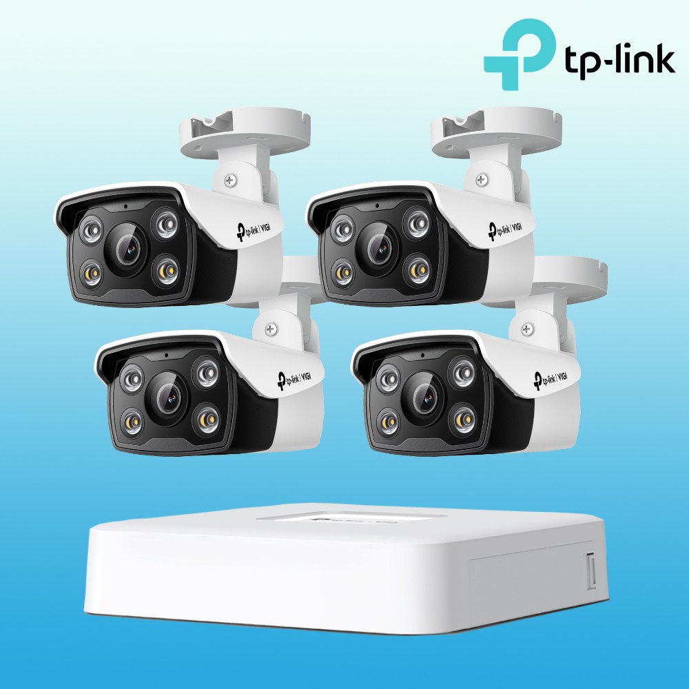 티피링크 [ CCTV 4대 자가설치 세트] CCTV VIGI C350*[4개] + VIGI NVR1104H-4P 4채널 PoE 녹화기 499,000원