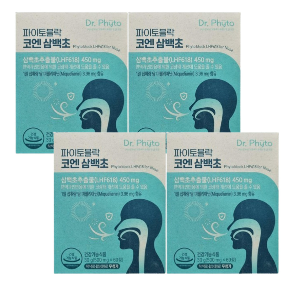 닥터파이토 파이토블락 코엔삼백초 LHF618, 30정, 4박스 210,320원