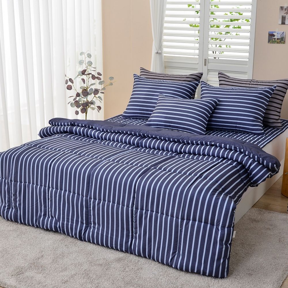 라라베딩 심플 호텔 스트라이프 베딩 사계절 차렵이불 53,000원