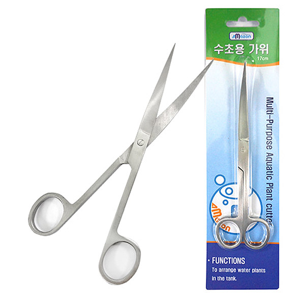 아마존 수초 가위 17cm 곡선형 곡가위 여과기 트리밍 3,000원