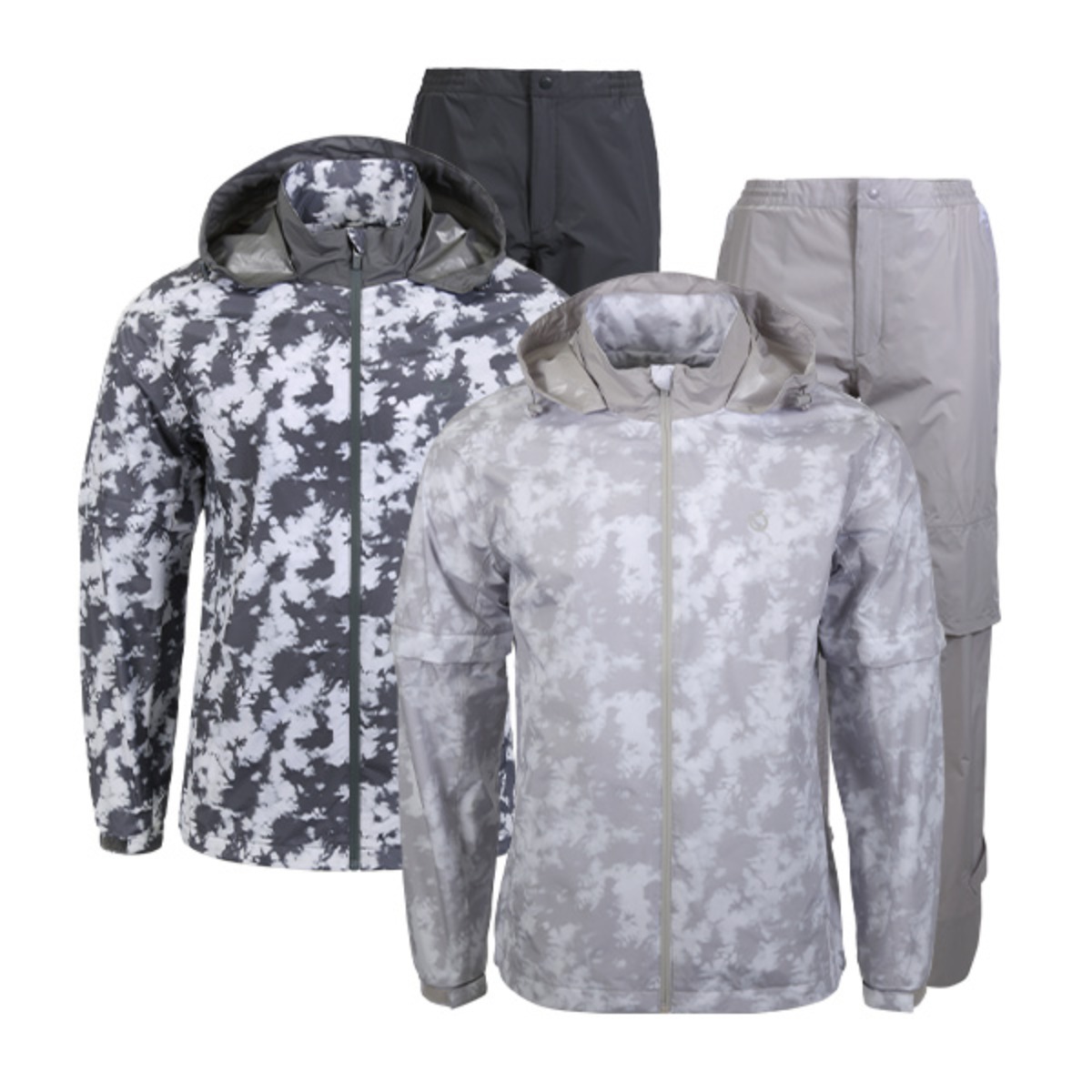 선덜랜드 남성 타이다이 골프 레인웨어/비옷 상/하의세트 - 16251RW06, 그레이, 1개 129,000원