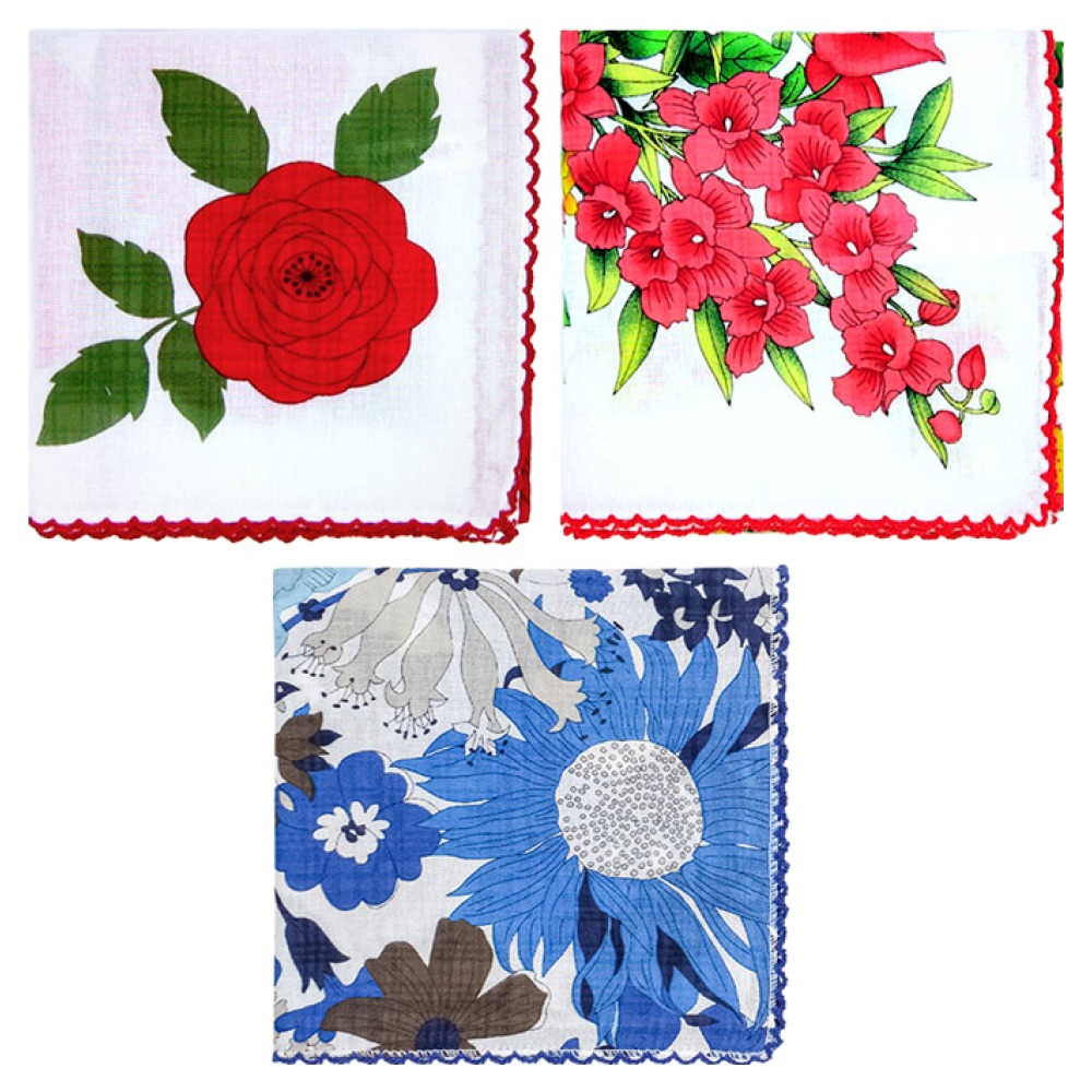 레이스 3매 세트 손수건 마리엔느 빅 사이즈 무릎덮개 여성 목 스카프 손수건 20,900원