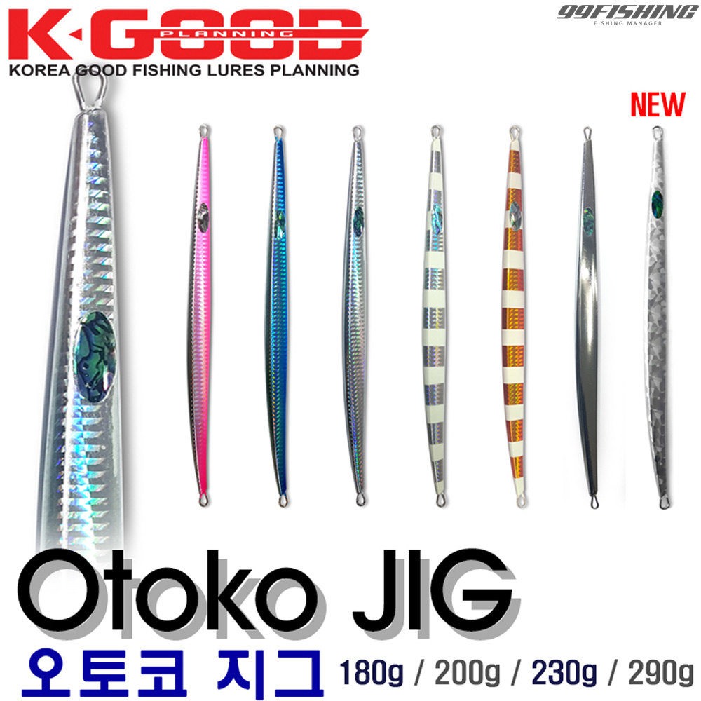 배스랜드 오토코 지그 방어 부시리 참치 메탈지그 롱지그 루어낚시 버티컬지그 Otoko JIG 180g 200g 230g 290g, 200g No.003, 1개 11,710원