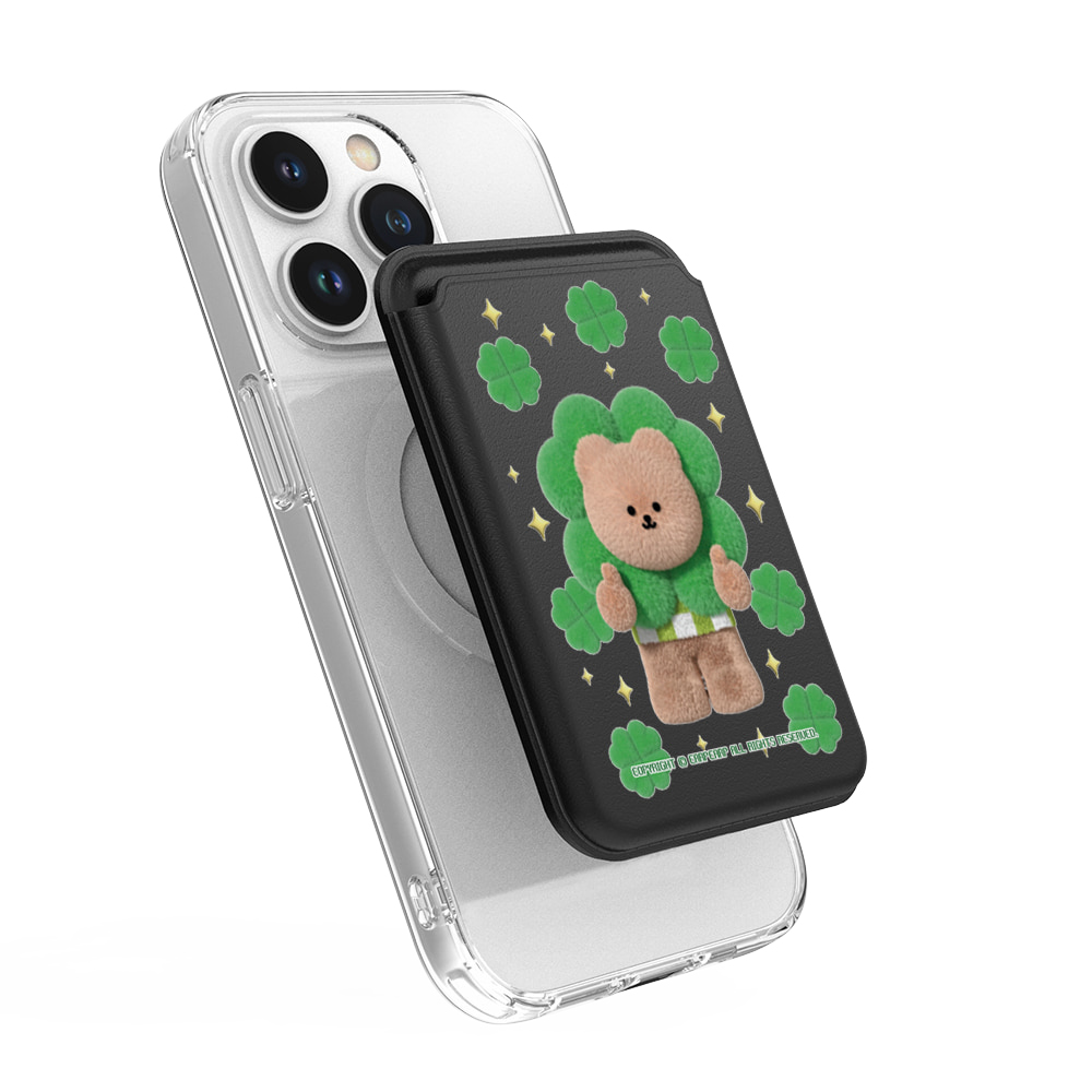 EarpEarp 본사 어프어프 자력강화 마그네틱 맥세이프 레더 카드지갑, 1개, 클로버 코비 16,900원