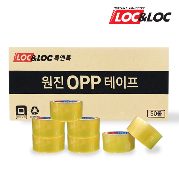 당일발송 록앤록 원진테이프 초강력 40m 포장용 OPP 투명테이프 50개 1BOX 박스테이프  경포장 대용량 47,500원