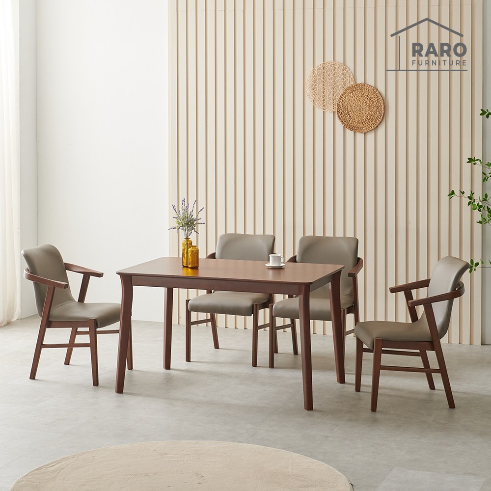 라로퍼니처 위니 1250 고무나무 원목 4인 식탁 세트, 상세 설명 참조 432,000원