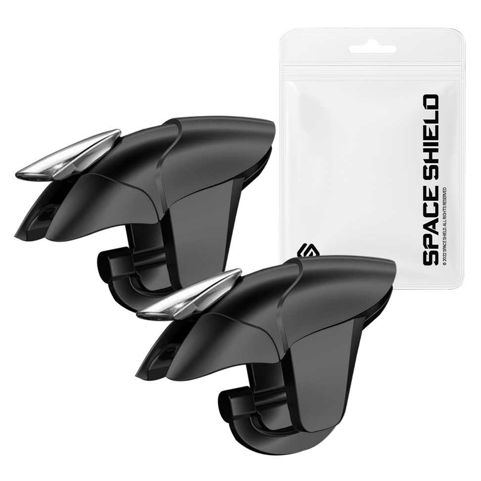 스페이스쉴드 스마트폰 호환 바이퍼 모바일 FPS 게임 사격 게이밍 4핑거 트리거 좌우세트, 블랙, 1세트, 단일상품 12,130원