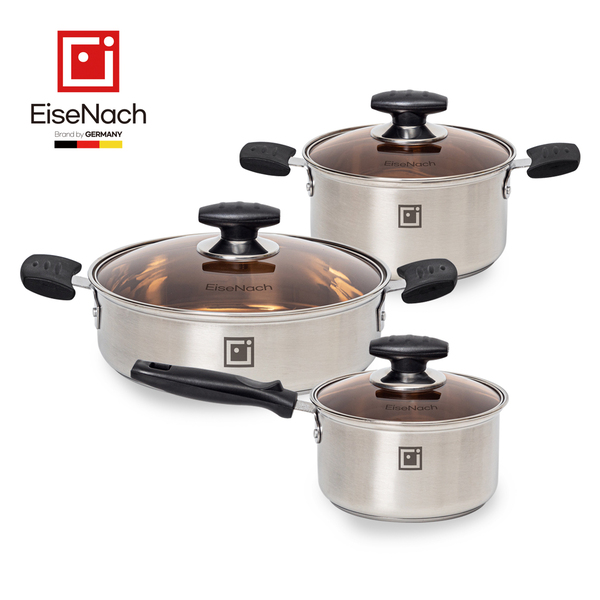 [슈퍼HOT][EiseNach] 아이제나흐 베틴 IH 스텐냄비 3종 A세트 (편18+양20+전골26), 단품, 1개 127,900원