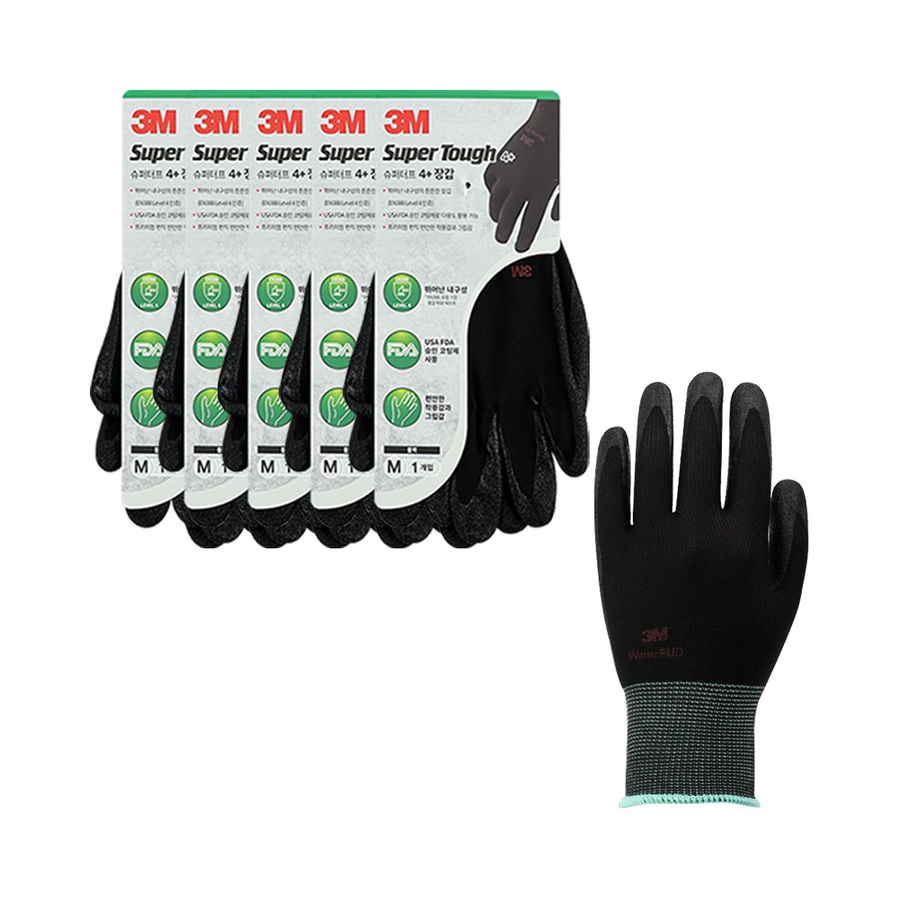 3M 슈퍼터프 4+ 장갑, 5개, 단일색상 12,370원