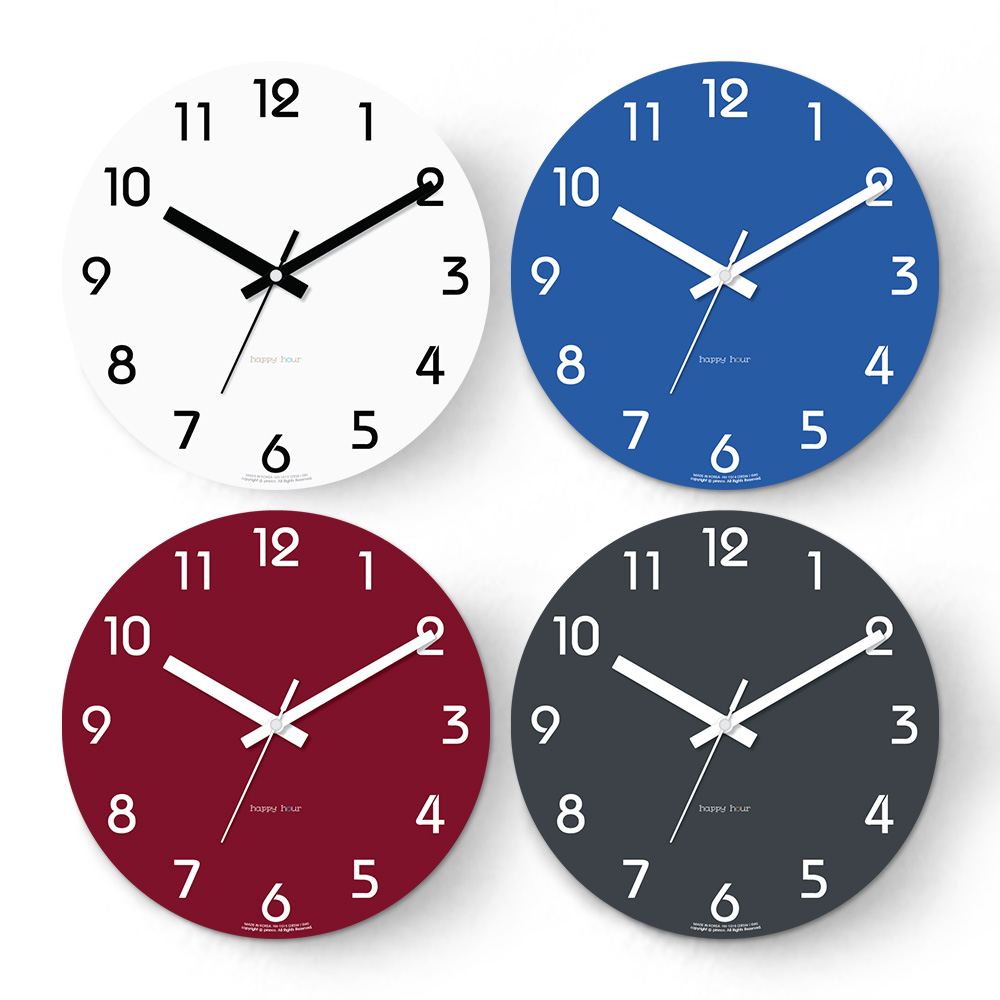 해피아워 솔리드애로우 행복을주는시계 집들이 개업식 선물용 무소음 벽시계 14,800원