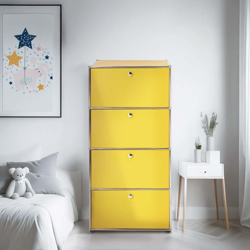 이가페 미드센츄리 모듈가구 모노 1 x 4 베이직 수납장 본품 방문설치, 옐로우 888,000원