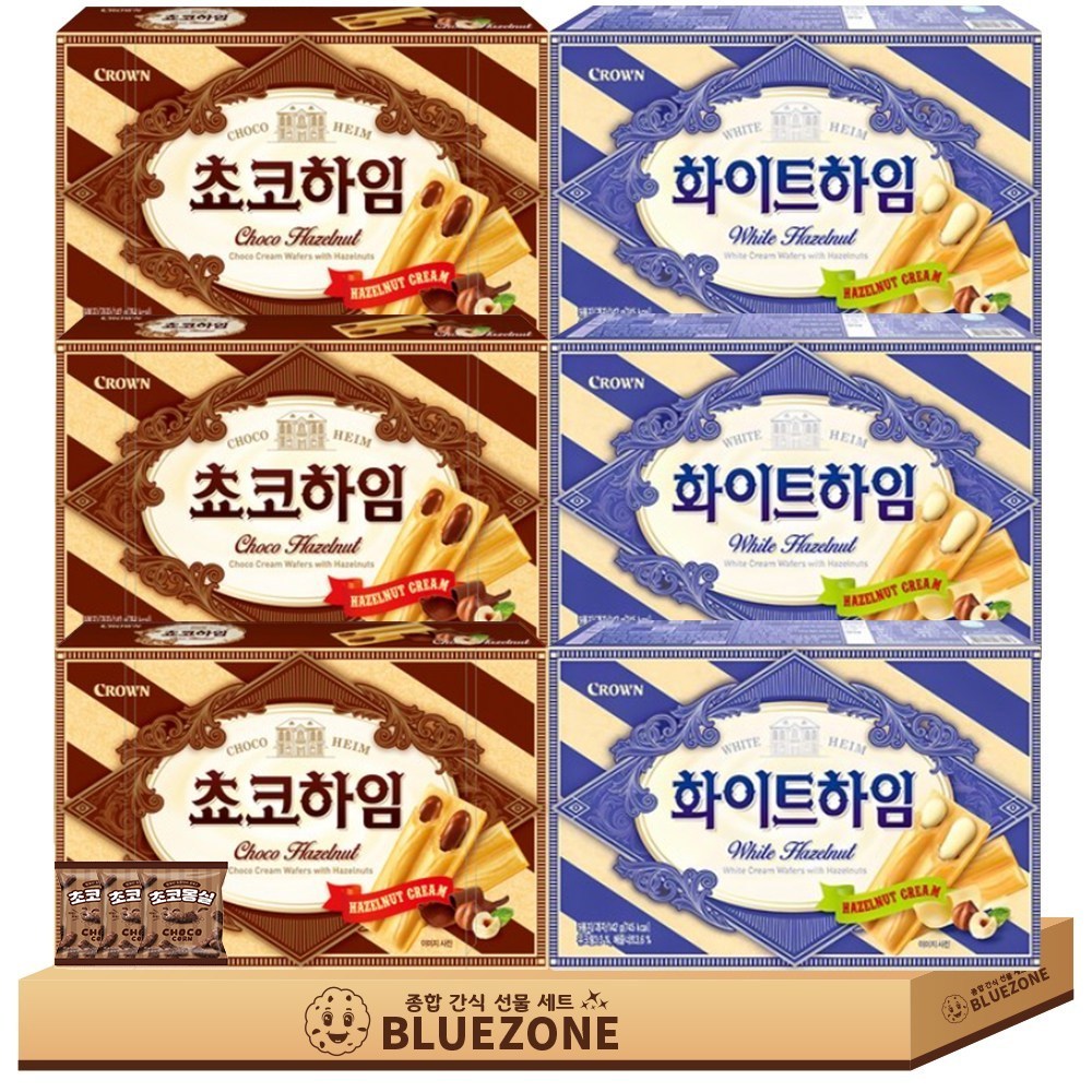 달달한 과자세트 초코하임142g 3개 화이트하임142g 3개 몽실3개, 852g, 1개 21,900원