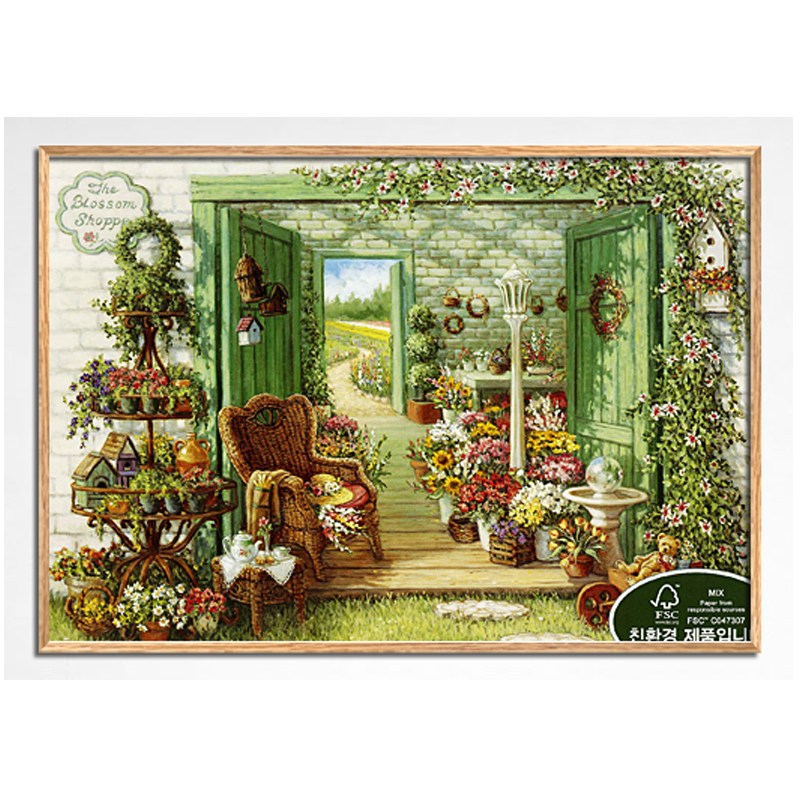 1000피스 직소퍼즐 꽃의 정원 (액자선택) PL1287, 1세트, 퍼즐+알루미늄오크 직소퍼즐액자포함, 1000피스 52,000원