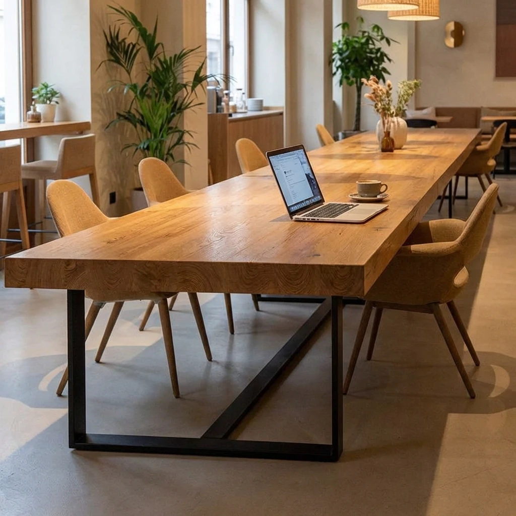 오비아 원목 대형 우드슬랩 테이블 거실 식탁, 내츄럴오크 303,900원