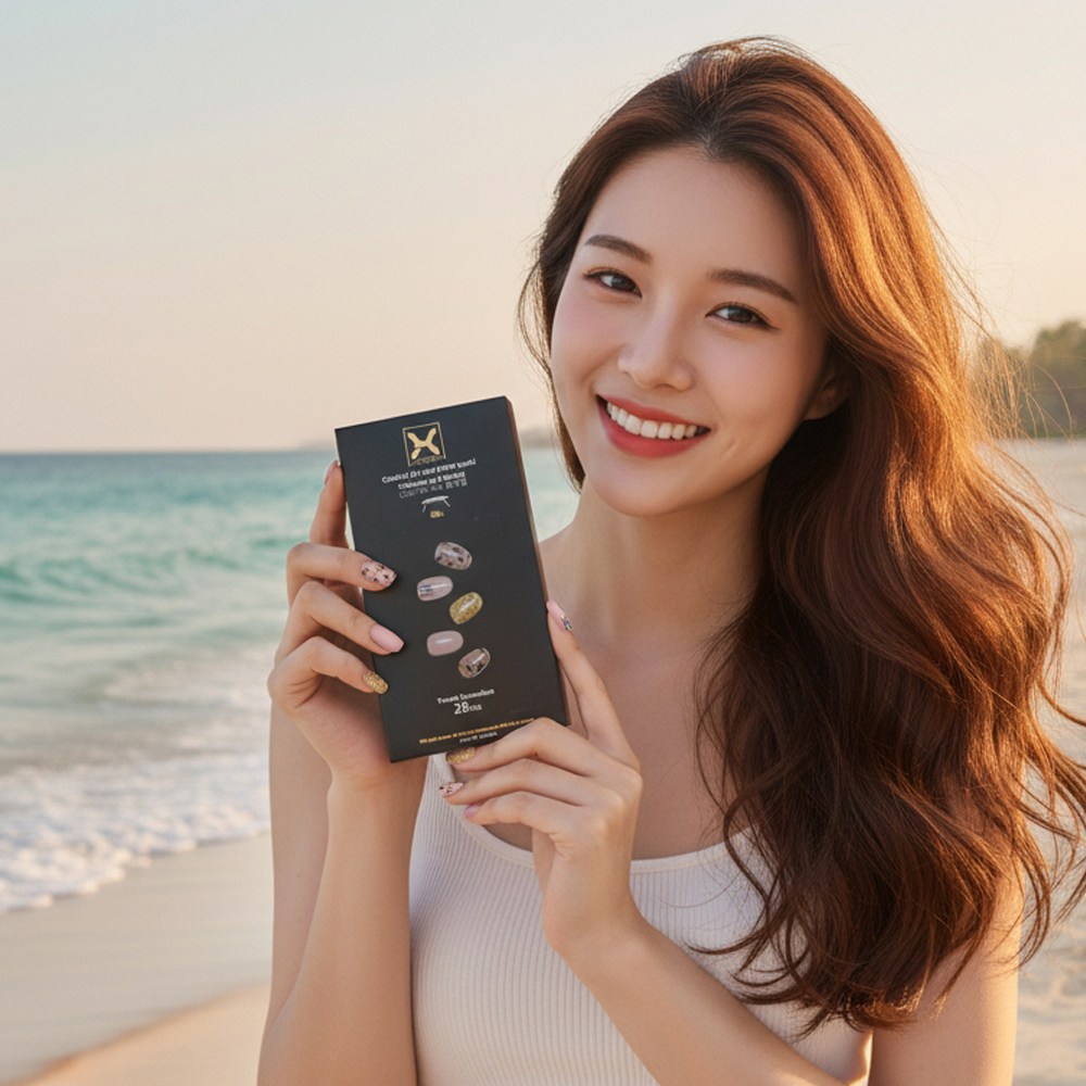 [HOYEOM] 젤네일스티커 들뜸 없고 밀착이 좋은 반경화 젤네일 스트립 HY-0043 귀찬러 셀프네일 13,700원