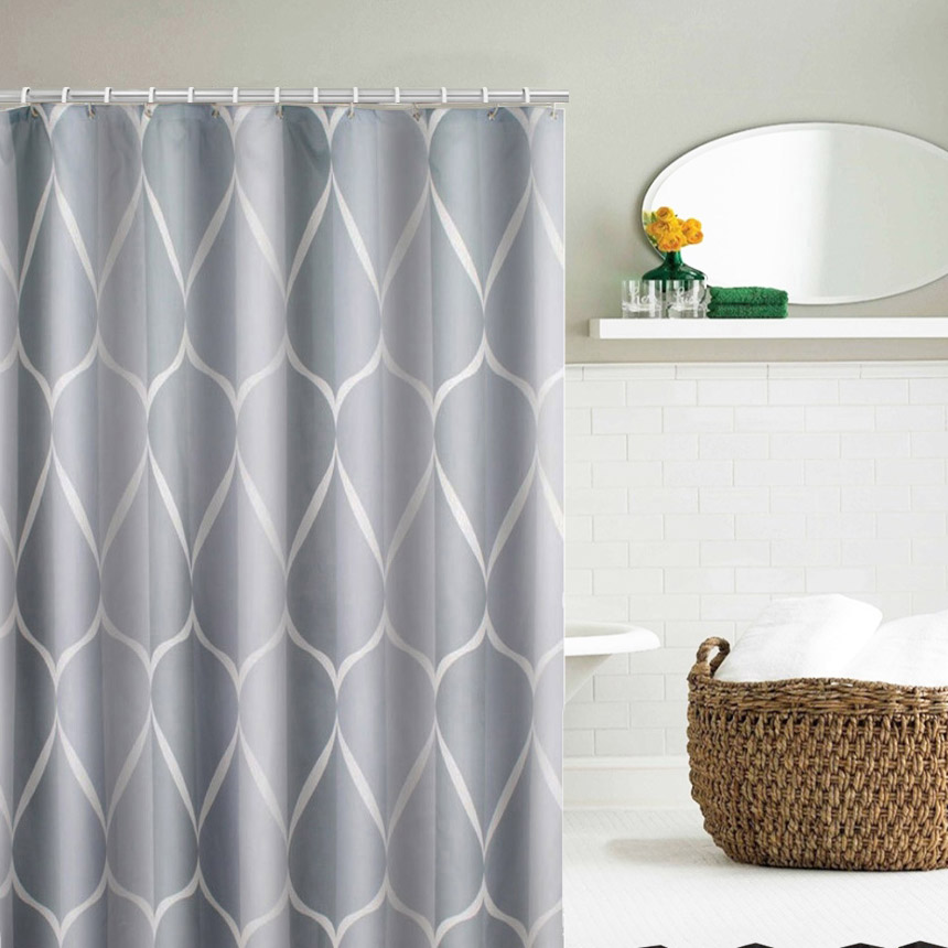 샤워커튼 헤링본 그레이 / 국내 당일발송-신데렐라 데코, 헤링본 그레이, 그레이계열, 1개 15,500원
