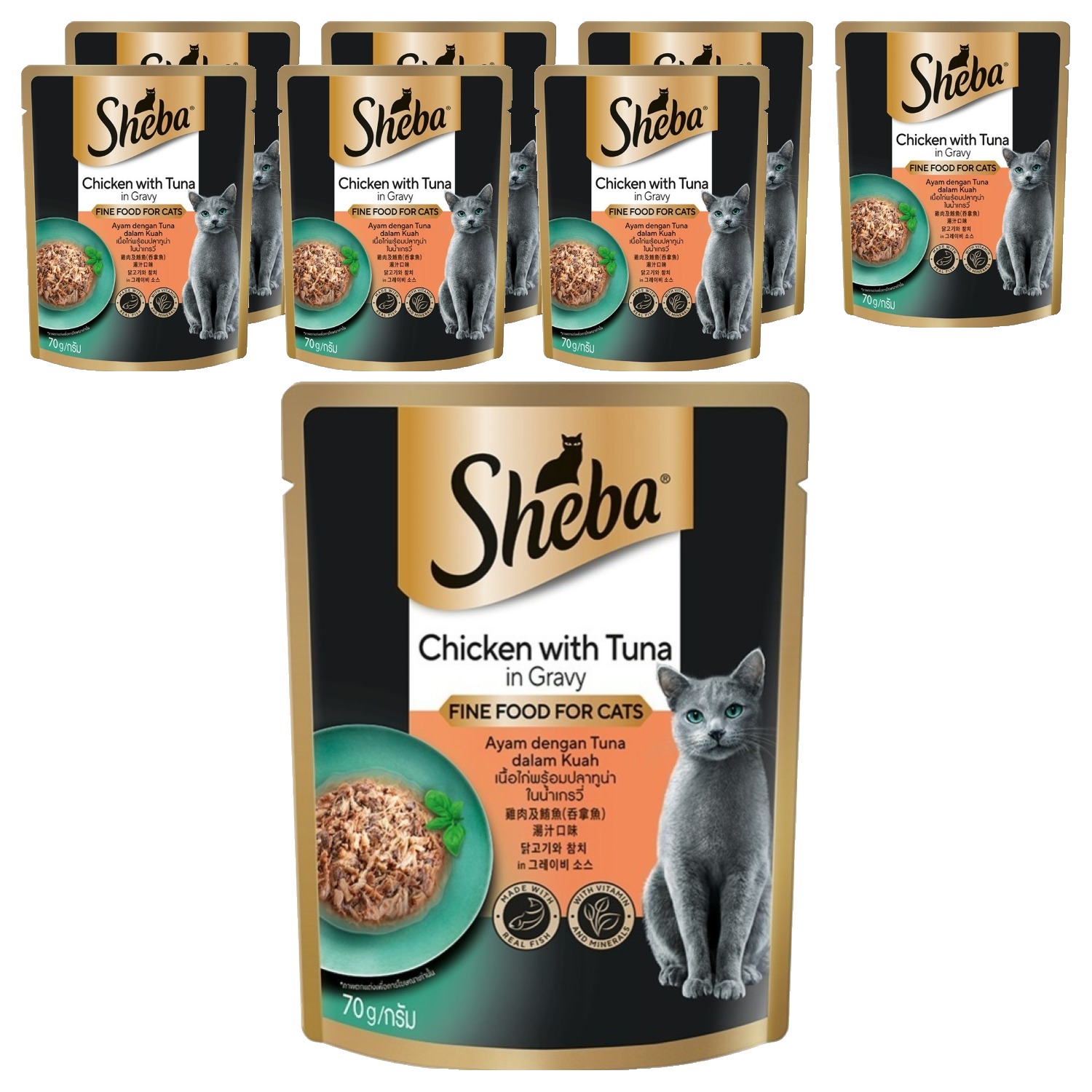 쉬바 1세 이상 고양이 간식 파우치 8,820원