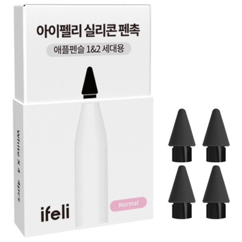 아이펠리 애플펜슬 무소음 펜촉 4pcs / 1세대 2세대 C타입 프로 전용 완벽 호환 13,500원