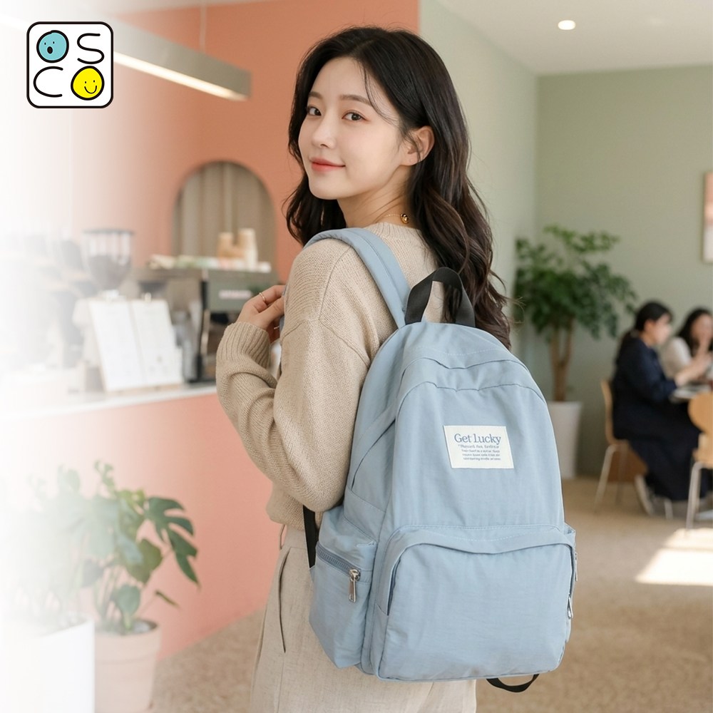 엘리다움 엘리다움 심플 데일리 경량 방수 여성 백팩 노트북 수납 학생 직장인 가벼운 가방 21,900원