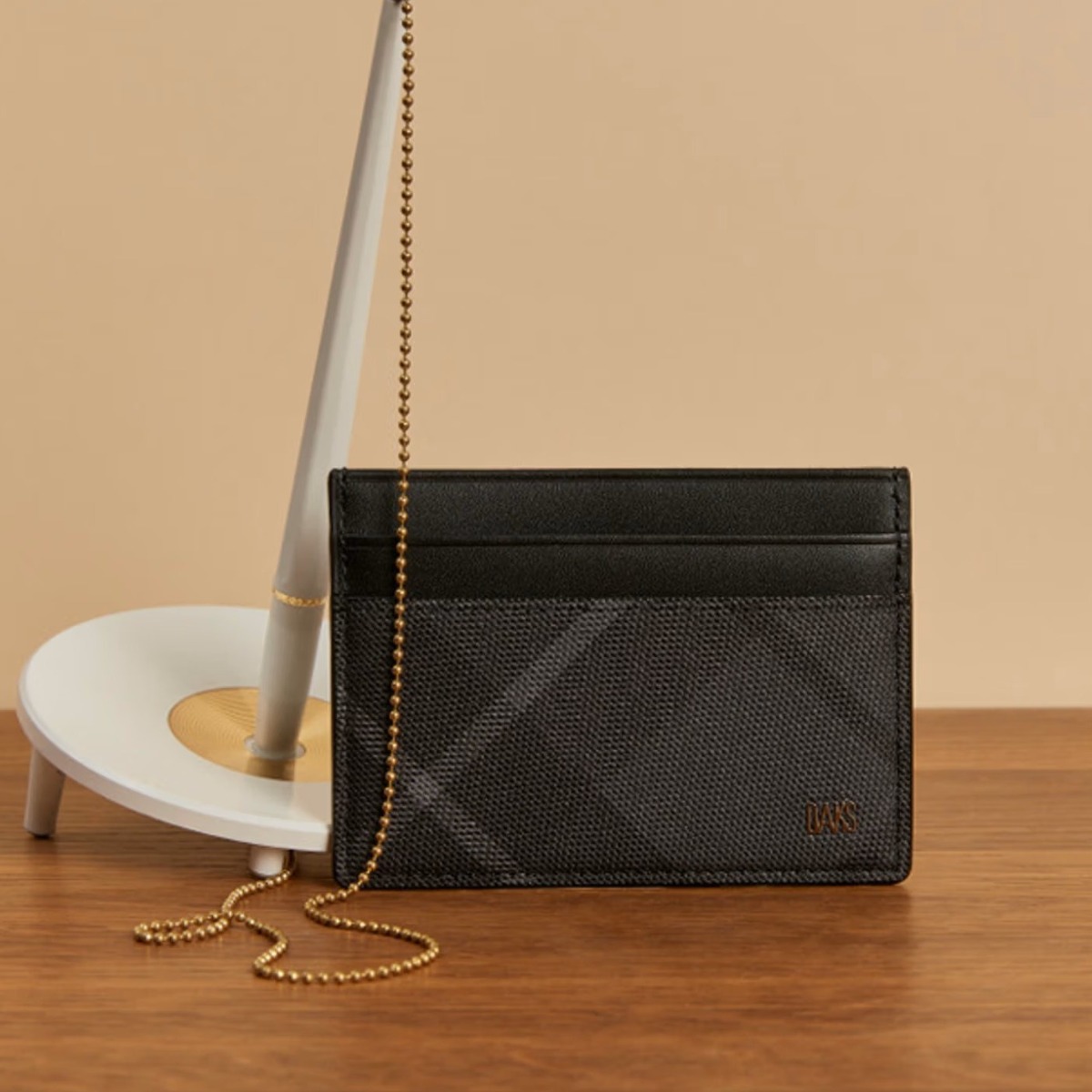 <닥스정품>블랙 체크배색 가죽 카드명함지갑 68,000원