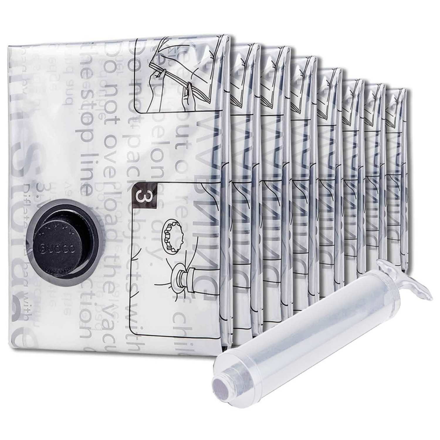 초대용량 진공 이불 압축팩 + 전용펌프 세트, 1개, 8개입 13,200원