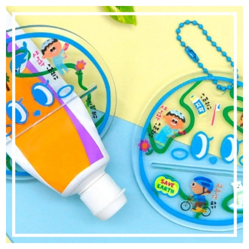 지구 제로 웨이스트 키링 치약짜개 환경교육 환경체험 교육키트 체험부스 체험활동 환경보호 만들기키트 아크릴키링 수업재료 캠페인기념품, 1개, 지구 치약짜개 키링 diy 2,400원