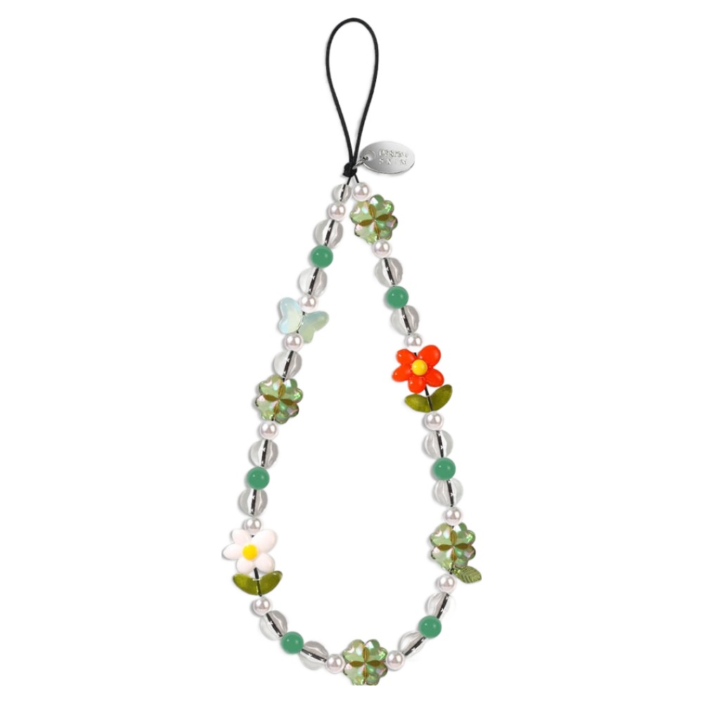 DESIGNSKIN 비즈 핸드스트랩 클로버 플라워, 혼합색상, 1개 18,410원