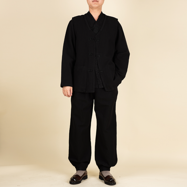 다오네우리옷남자-(명작) 본염 도비 3ps_검정생활한복(개량한복) 140,000원