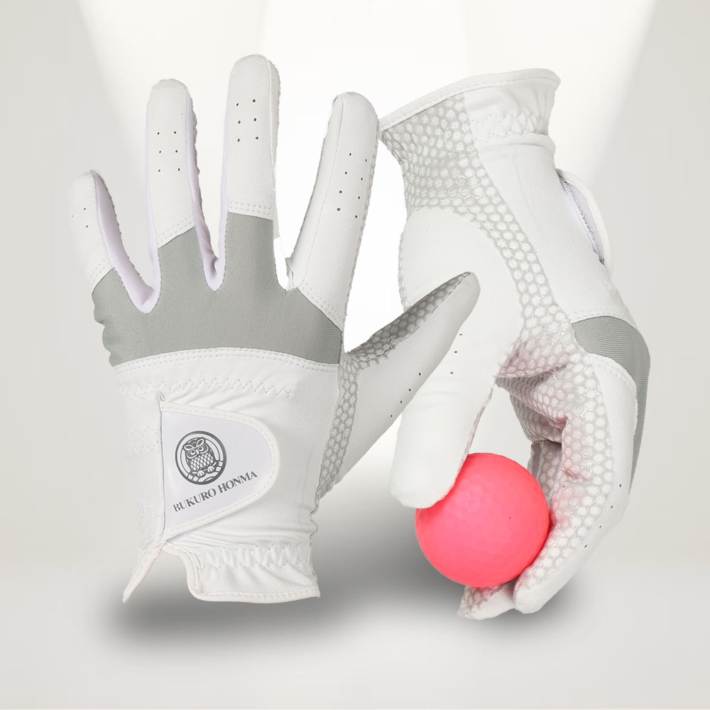 [파크골프데이]부쿠로 혼마 논슬립 합피 골프장갑(양손)(파크골프 겸용), 그레이(남성용), 1개 14,000원