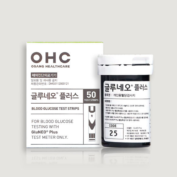 OHC 글루네오플러스 혈당시험지 검사지 50매 12,000원