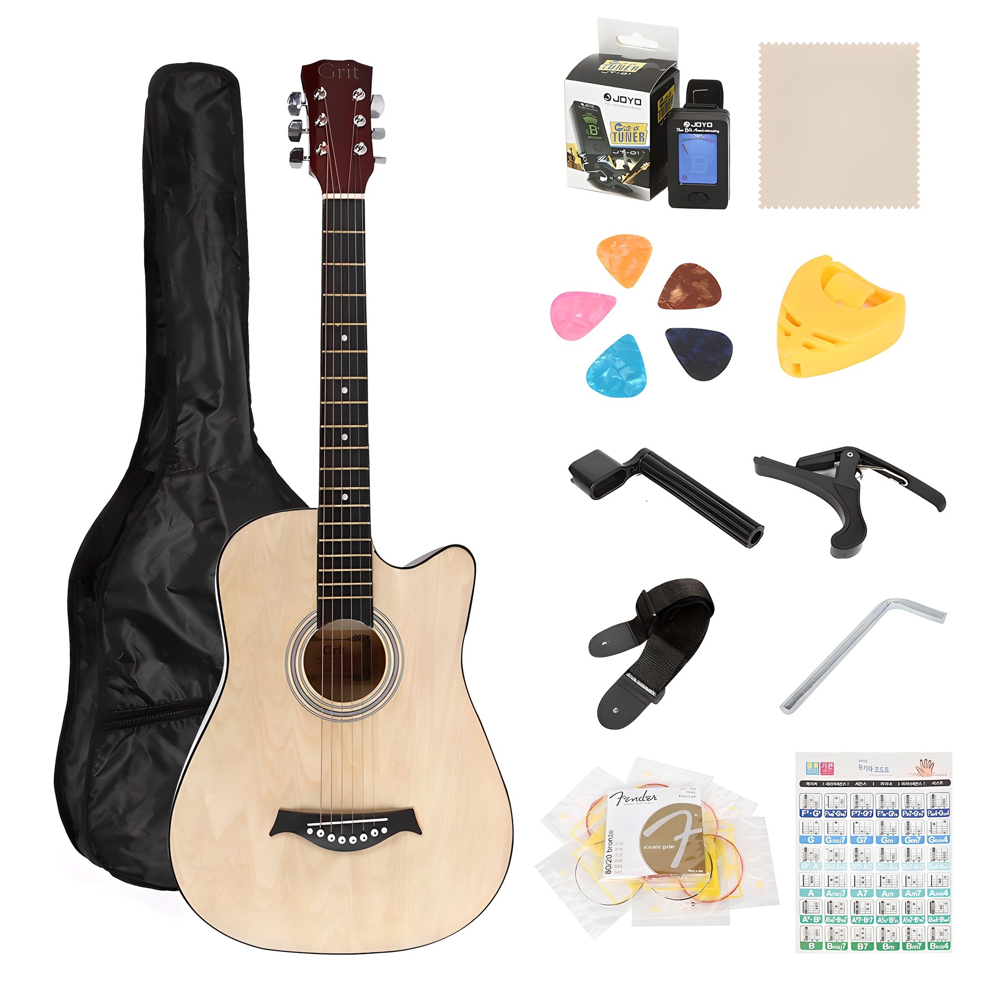 블루엔젤 GRIT 입문용 통기타 초보자를 위한 3회 검수 및 튜닝 발송 초보자기타 어쿠스틱기타 포크 기타 78,900원