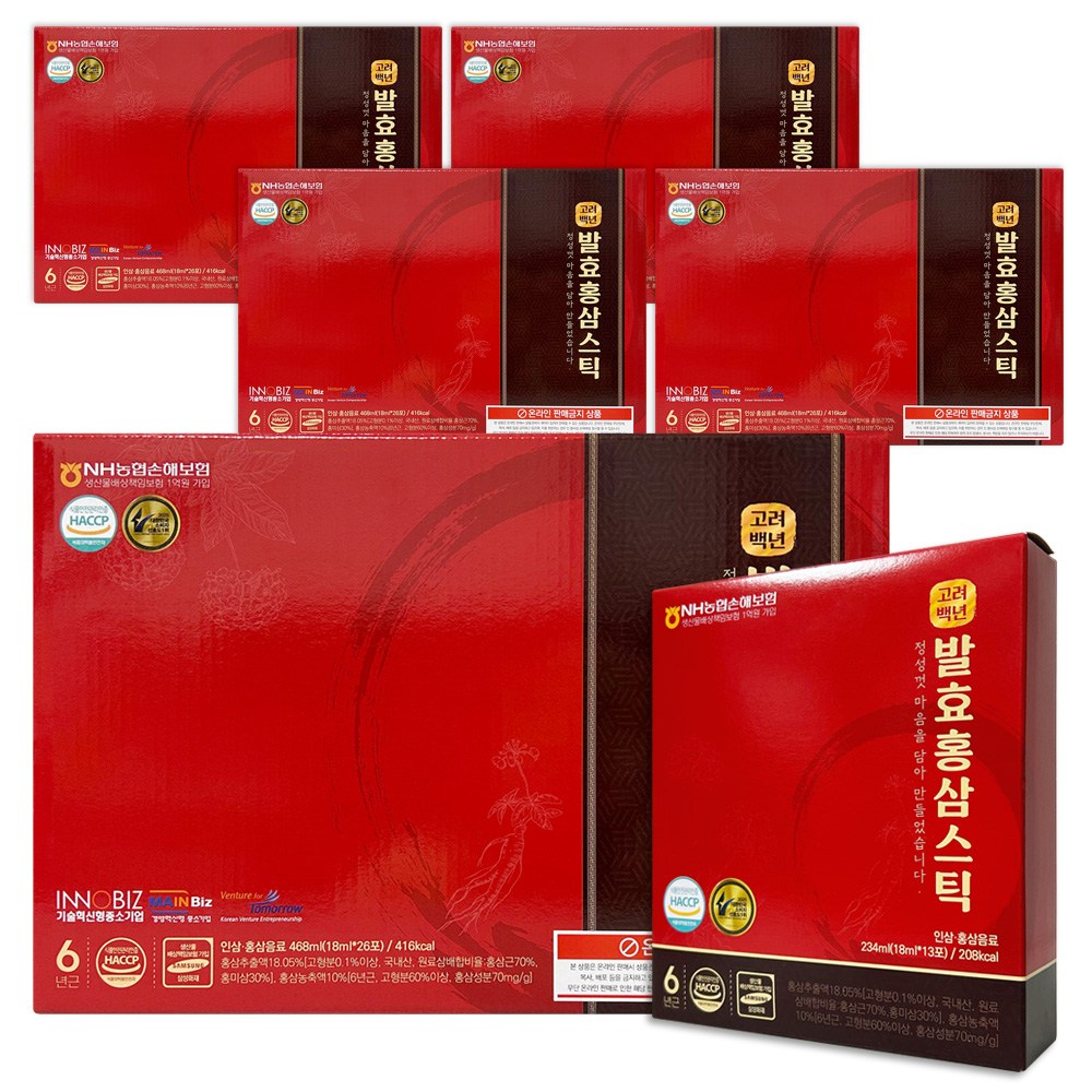 더존건강 고려백년 발효홍삼 스틱, 5개 90,000원