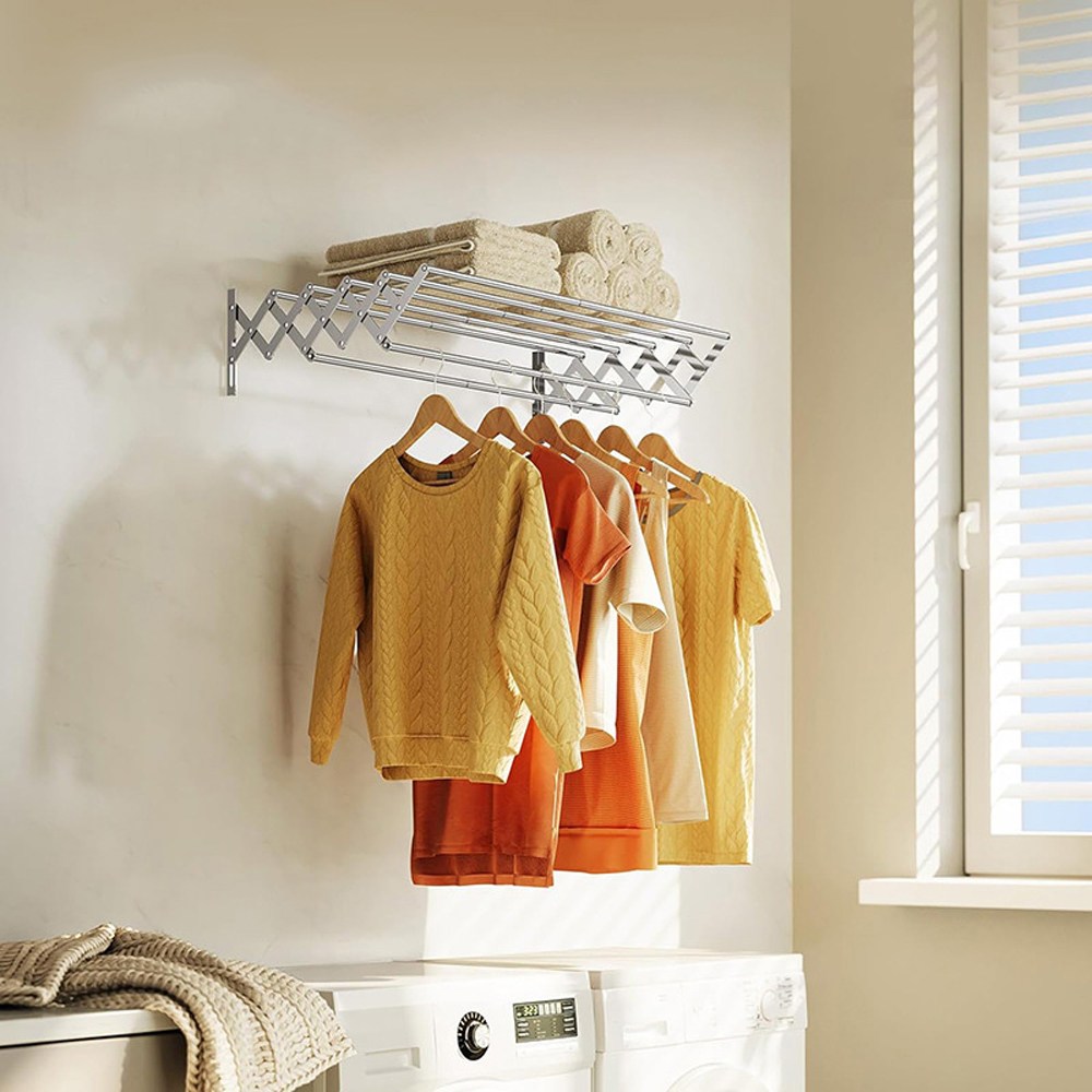 올스텐 벽걸이 접이식빨래건조대 빨래걸이 자바라 행거 선반, 올스텐자바라선반(LD53) 33,000원