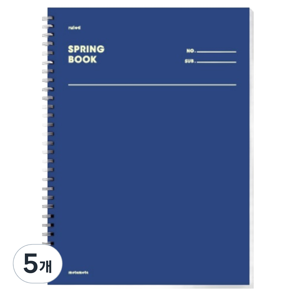 모트모트 스프링 룰드 유선노트, 미라클오션, 5개 19,900원