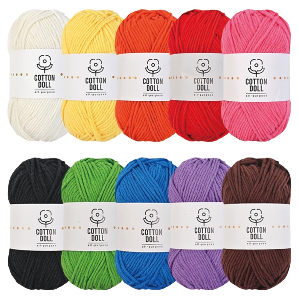 니뜨 코튼돌 뜨개실 10종 세트, 무지개, 1세트 28,500원