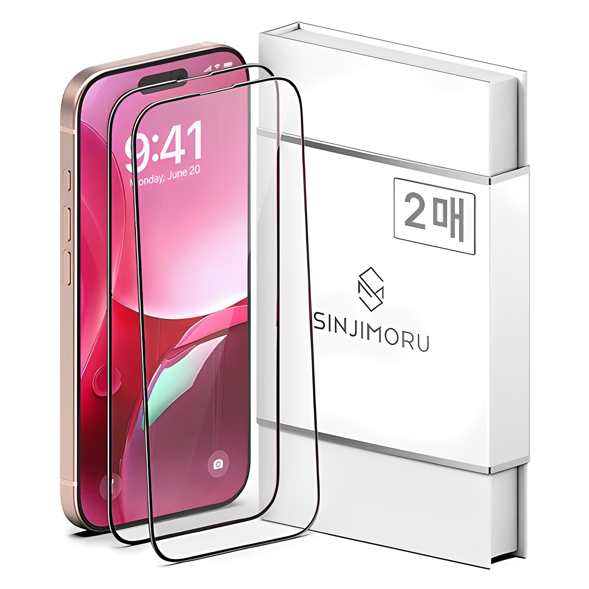 신지모루 풀커버 하이브리드 강화유리 휴대폰 액정보호필름 2매입, 1세트 8,930원