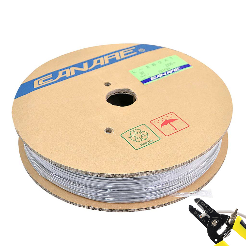 카나레 L-2B2AT 200m 마이크 케이블 까나레 2심 실드 오디오 음향 방송 연장 연결 선 + 전선 스트리퍼 포함, 현재가 193,000원