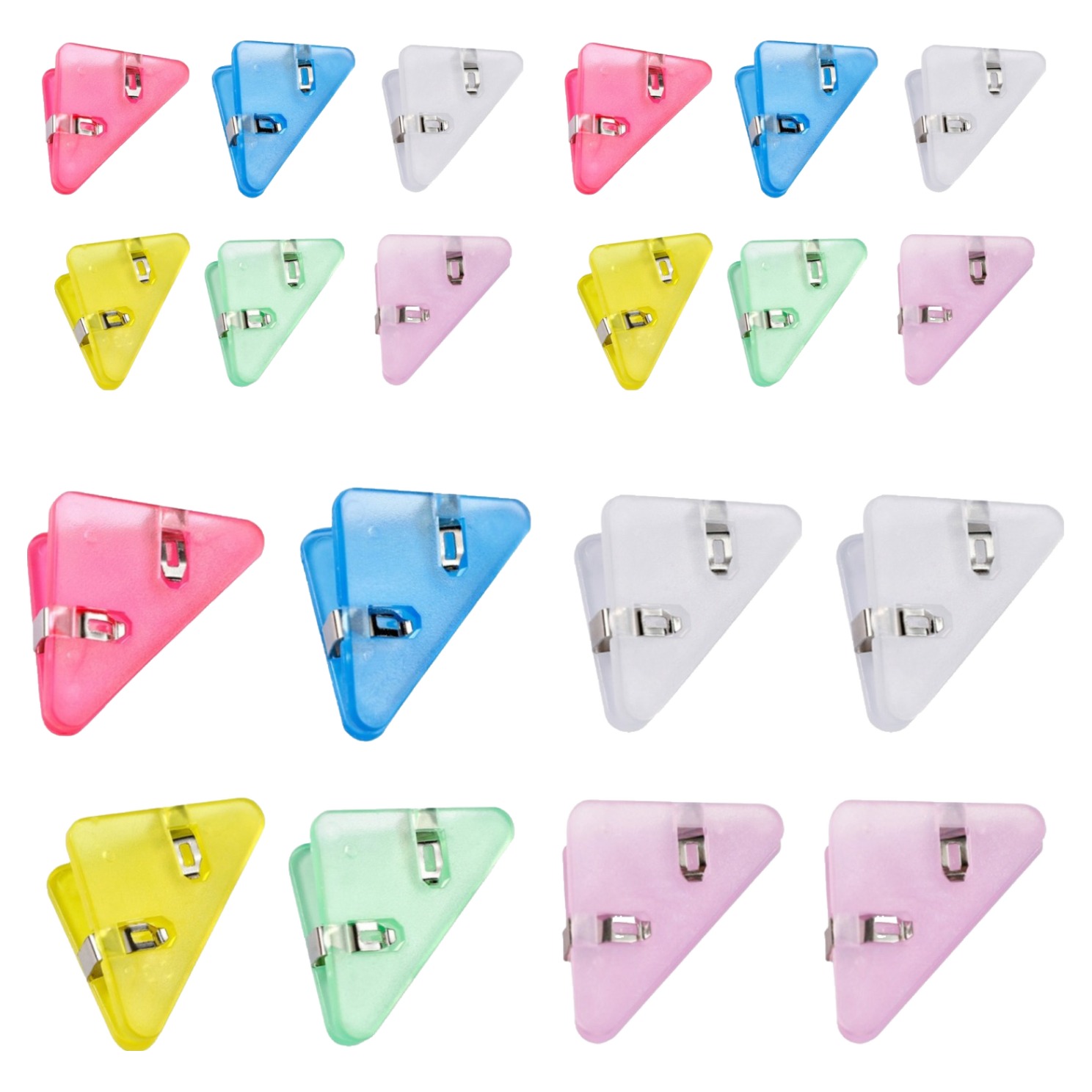 나홈 반투명 파스텔 삼각 집게 랜덤발송, 20개, 현재가 7,600원